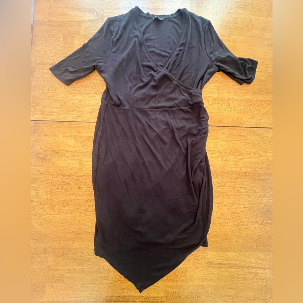 Elegant Long Sleeve Black Dress